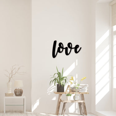 Script Love Sign | Metal Wall Art | Love Decor | Wedding Decor | Master Bedroom Decor | Love Wall Decor | Metal Word Art Cutout | Love Sign